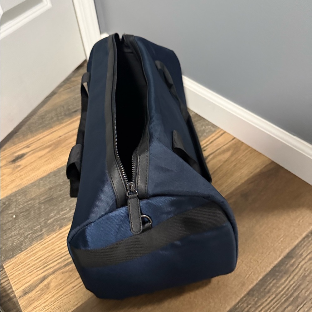 Michael Kors Navy Blue Duffel Bag with Black Handles 18x9x9 - Picture 3 of 7